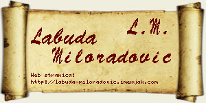 Labuda Miloradović vizit kartica